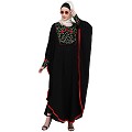 Indo classic Kaftan with embroidery work- Black